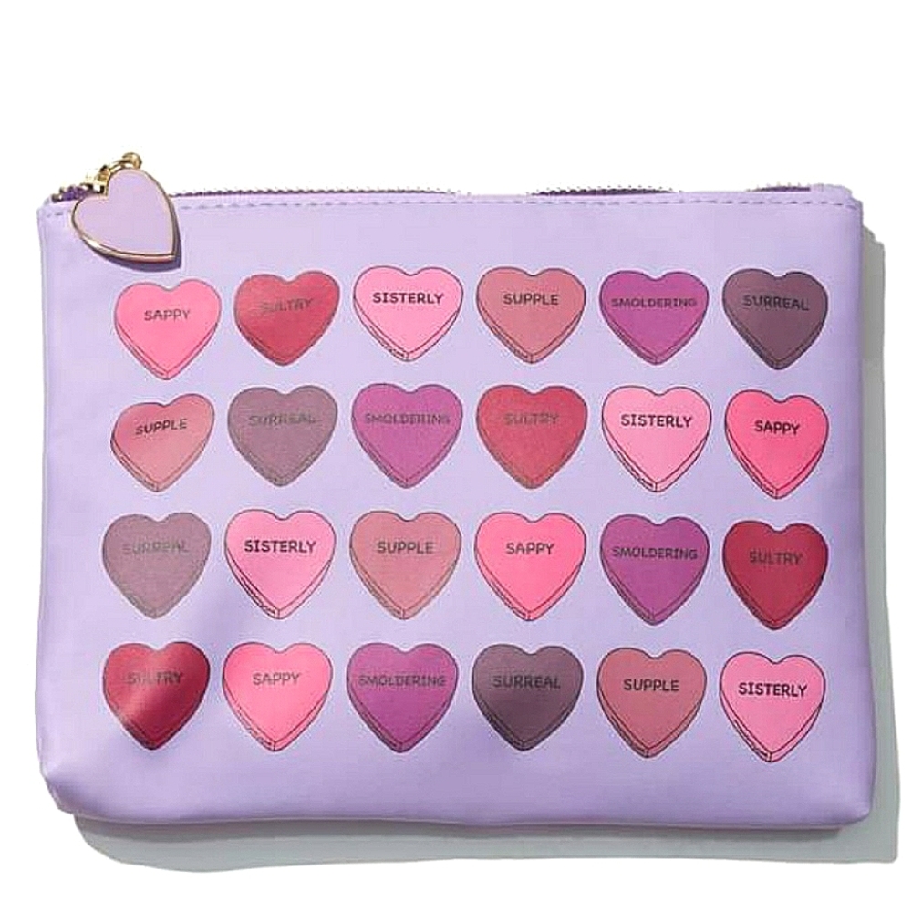 Rare Limited Edition Official Younique Lavender Hearts Make up Bag